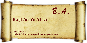 Bujtás Amália névjegykártya